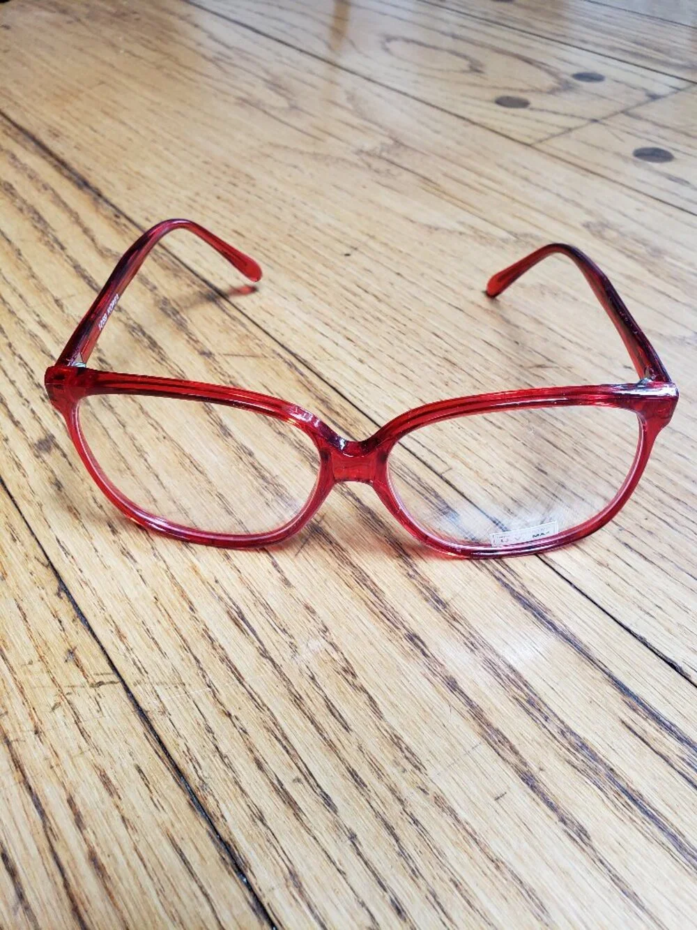 Vintage Red Sally Jessy Raphael style Glasses Urkel Oversized Frames NOS